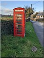 New use for a former red phonebox, Maypole, Monmouthshire