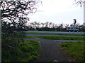 Footpath crosses the A466 at Bulwark, Chepstow