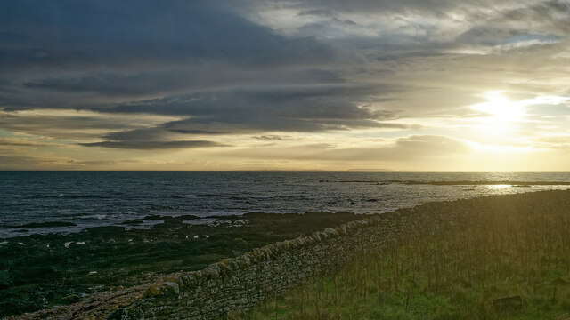 Close to sunset on the Moray Firth coast