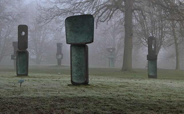Misty January morning at Yorkshire Sculpture Park