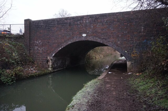 Coventry Canal at Anchor Bridge, bridge #73