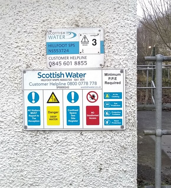 Signage, Hillfoot Sewage Pumping Station