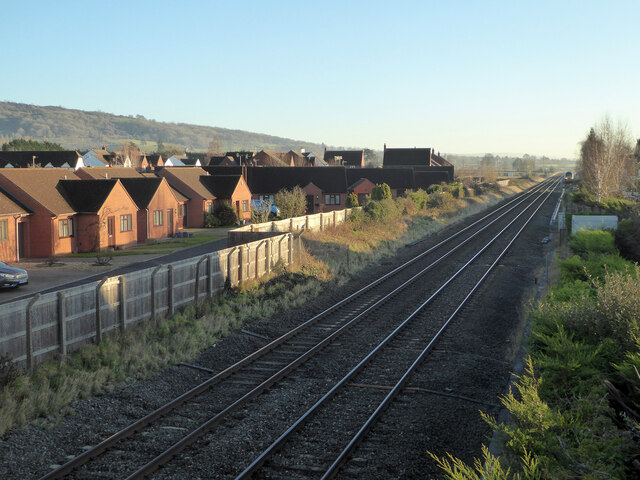 Railway from the footbridge, Eckington