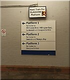 NS4864 : Platform information at Paisley Gilmour Street railway station by Thomas Nugent