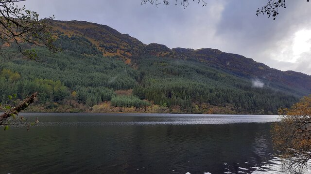 View across Loch Eck to Loch Eck Forest
