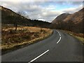 NN1368 : Road in Glen Nevis near Achriabhach by Steven Brown