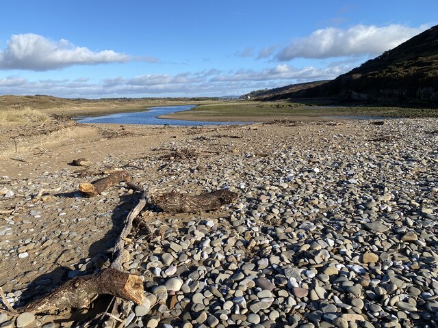 View along Ogmore River