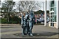 Emigrant Statue outside Sainsbury