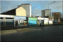 NS4871 : Shops, Dumbarton Road by Richard Sutcliffe