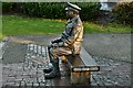 TL8683 : Thetford: Statue of the 'Dad's Army' character 'Captain George Mainwaring' by Michael Garlick