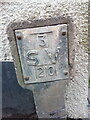 Sluice valve marker at the junction of Station Road and Bangor Road, Bethesda