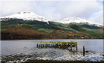 NN2904 : Old pier at Arrochar by Trevor Littlewood