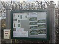 Information board at Snodhill Castle