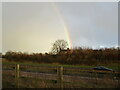 Rainbow beyond the A46 near Flintham