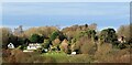 Houses and gardens on eastern side of Sandrock Hill, Sedlescombe