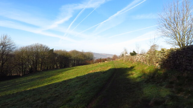 Field path running NW towards Mount Pleasant Farm, Matlock
