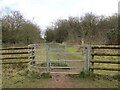 Locked gate on a footpath