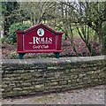 The Rolls of Monmouth Golf Club nameboard, Hendre, Monmouthshire