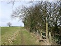 Footpath parallel to holloway, and stile, St Briavels