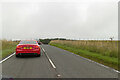 Traffic queue on the A823 approaching Knockhill racing circuit