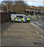 ST3088 : Two British Transport Police vehicles, Queensway, Newport by Jaggery