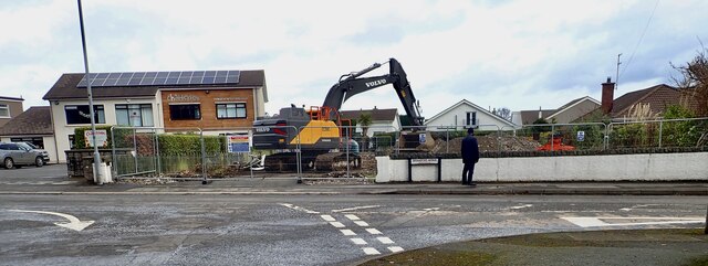 Demolition of a bungalow at the junction of Bryanford Avenue and Bryansford Road, Newcastle