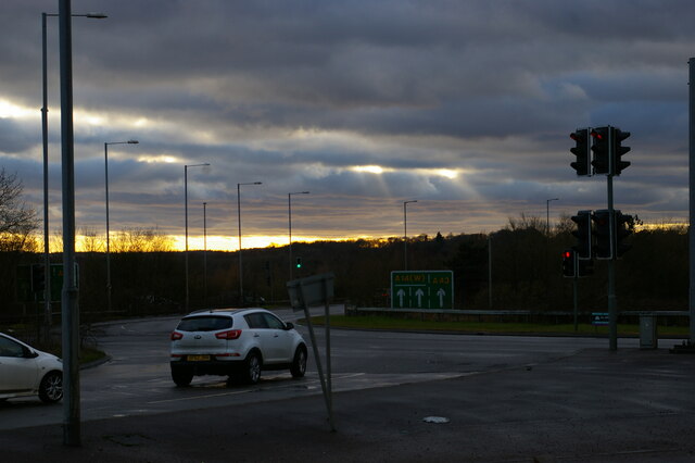 A43 roundabout, Rothwell Road, Kettering