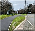 Toppled bus shelter, Llantarnam Park Way, Cwmbran