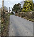 Hedge-lined Old Abergavenny Road, Mamhilad