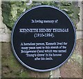 Plaque to Kenneth Henry Thomas