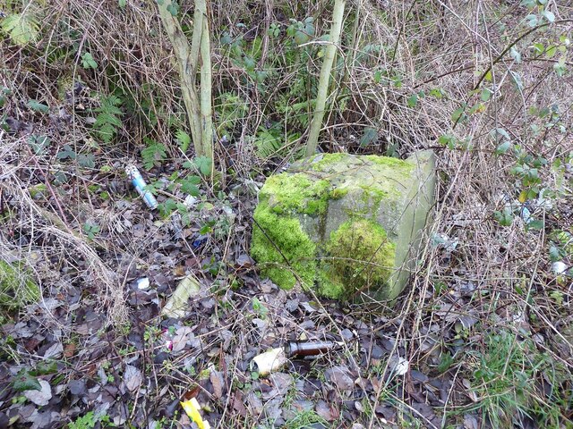 Curious lump of stone on the railway embankment