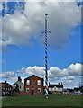 Giant maypole at Wellow