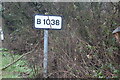 Sign for the B1038, Washall Green