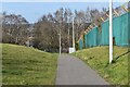 Path towards railway bridge and Turlin Moor