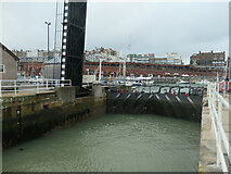 TR3864 : Mitre gates, Ramsgate Royal Harbour by Christine Johnstone