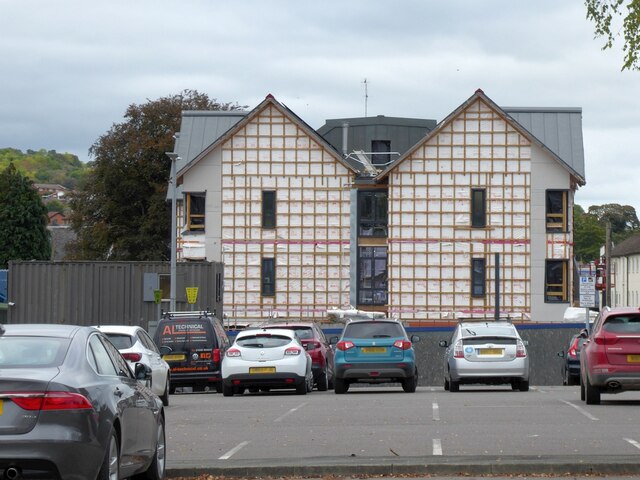 New Accommodation block on the old bowling green site, Newtown