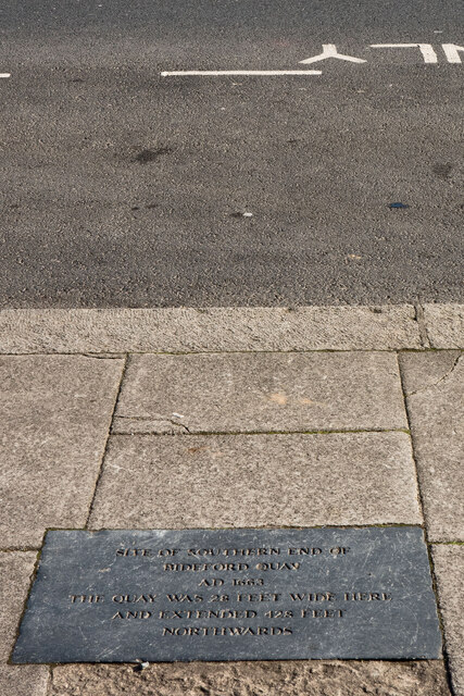 A plaque marking the southern end of... © Roger A Smith cc-by-sa/2.0 ...