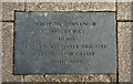 A plaque marking the southern end of Bideford Quay as it was in 1663