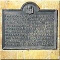 Plaque on Holme Castle monument