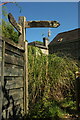 Footpath signpost, Berry Head Farm