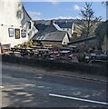 Picnic tables, Trellech, Monmouthshire