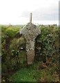 SX1272 : Old Wayside Cross on Trehudreth Downs beside the A30 by P G Moore