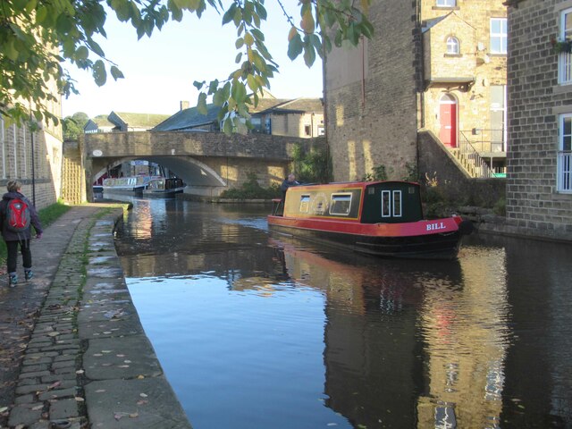 Small Narrow Boat on Leed and Liverpool Canal at Skipton