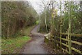 Meeting of paths at entrance to tunnel under A38 road, Droitwich Spa, Worcs