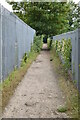 Fenced footpath