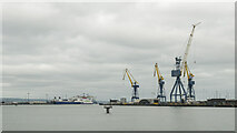J3676 : Cranes and ships, Belfast by Rossographer