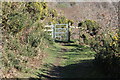 SN1907 : Gate on Wales Coast Path by M J Roscoe