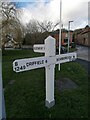 Direction Sign ? Signpost on the B1249 Front Street in Langtoft