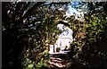 Neo-gothic pointed archway at St Minver