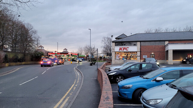 Stonebow Road and KFC - early evening